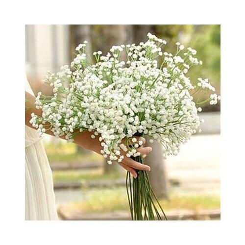 10pcs/lot New Babysbreath Artificial Flowers Wedding Bride Holding Flower Flowers Wedding Party Decoration Products (no vase)