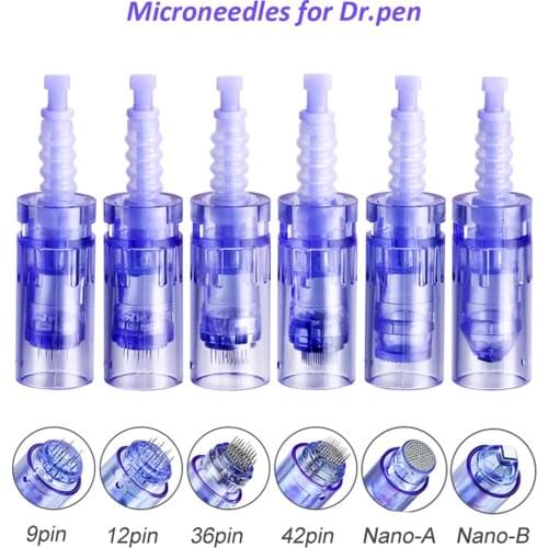 5/10/20/50PCS A6 Dr Pen Microneedling Cartridge Needle 9/12/36/42pin/Nano For Permanent Makeup Tattoo Needles Micro Needle Tip
