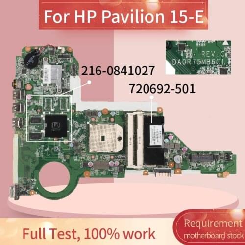 For HP Pavilion 15-E Notebook Mainboard 720692-501 720692-001 DA0R75MB6C1 216-0841027 DDR3 Laptop motherboard