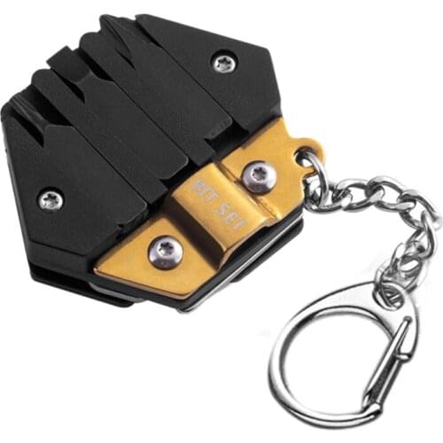Mini Pocket Folding Knife Multitool Card Keychain Outdoor Tool Bicycle Tool