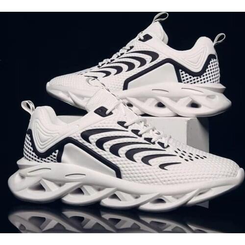 Mens Shoes 2021 Summer New Running Casual Sports Mesh Shoes Stretch Fabric EVA Height Increasing Breathable Shoes