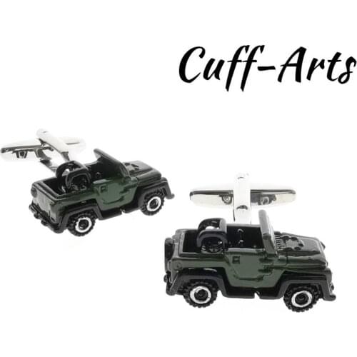 Mens Cufflinks Green SUV Cufflinks Gifts for Men Gemelos Les Boutons De Manchette by Cuffarts C10553