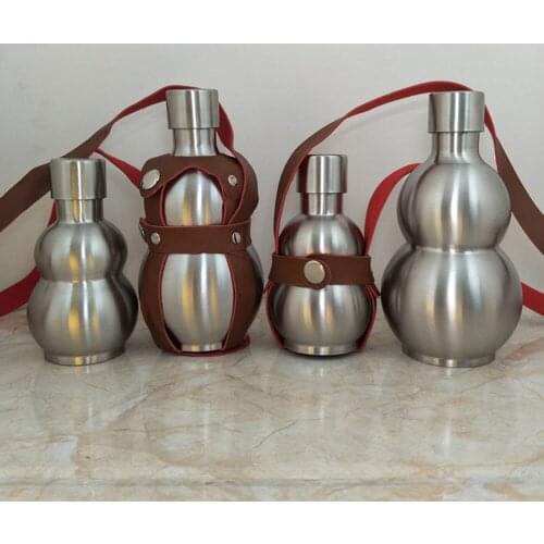 Outdoor Flask bottle set with bottle belt Whisky Hip Flasks water bottle for men nice birthday gift 250ml/500ml/1500ml