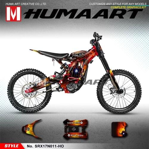 HUMAART Personalized Graphics Vinyl Decal Stickers Kit for Sur-Ron Light Bee X/S Electric Bike (Style no. SRX17N011-HO)