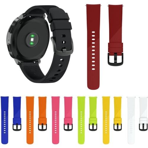 JKER 20MM Watchband Strap for Garmin Vivoactive 3/Garmin 645/Huami Youth/Samsung Gear Sport Silicone Rubber Wrist Band Strap