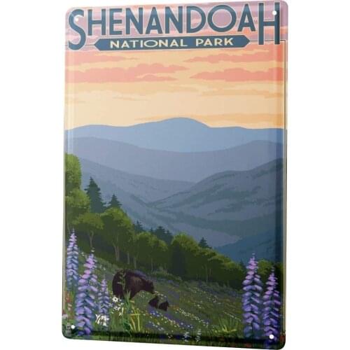 SINCE 2004 Tin Sign Metal Plate Decorative Sign Home Decor Plaques World Tour Shenandoah National Park