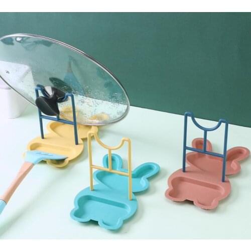 Kitchen Storage Rack Pot Lid Storage Rack Shelves Countertops Perforated Spoon Pad Rack Household Kitchen Rack Accessories Tools