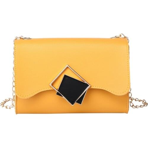 Small Crossbody Bags For Women 2020 Mini PU Leather Shoulder Messenger Bag For Girl Yellow Bolsas Ladies Chain Phone Purse