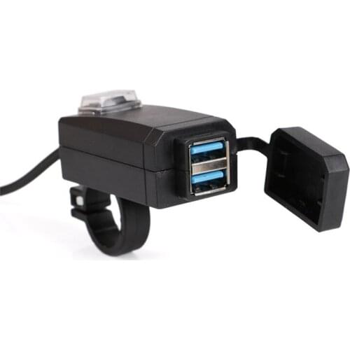Universal QC3.0 USB Motorcycle Charger Moto equipment Dual USB Quick Change 12V Power Supply Adapter for iphone Samsung Huawei