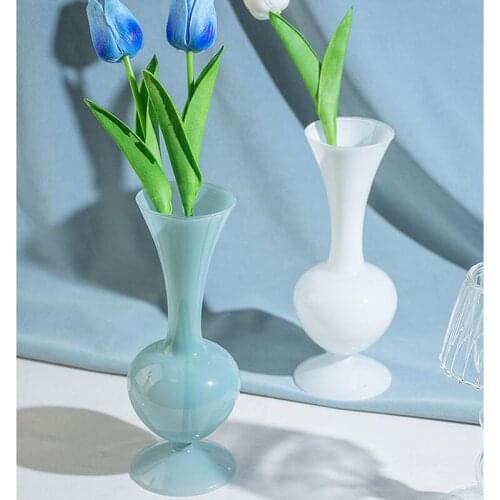 Flower Vase for Home Decor Glass Vase Decorative Tabletop Terrarium Table Ornaments Handmade Vase Nordic