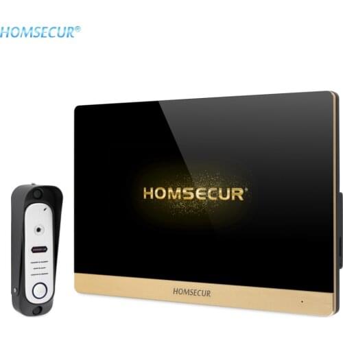 HOMSECUR 7" Video&Audio Smart Doorbell with Intra-monitor Audio Intercom for Apartment BC051HD-S+BM716HD-G
