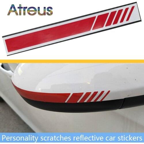 2Pcs Car Styling Vinyl Graphic Rearview Mirror Stripe Stickers for Ford Focus 2 VW Passat B5 B7 T4 Skoda Rapid Fabia Octavia A5