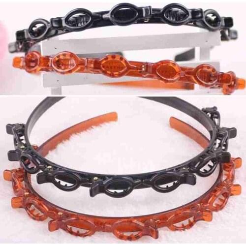 Bangs Hairpin Headband With 8pcs Clips Fashion Wave Zigzag Band Notched Comb Headbands Women Braid Hairstyle Hair Accessories