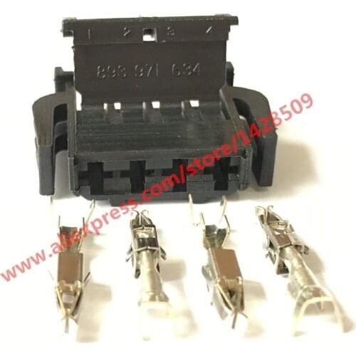 5 Sets 4 Pin 893 971 634 Female Auto Connector With Terminals 893971634 For VW