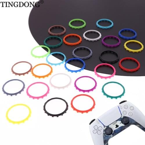1 pair=2pcs 27Color gold Plastic Replacement Accessories Accent Rings for Playstation 5 PS5 Controller