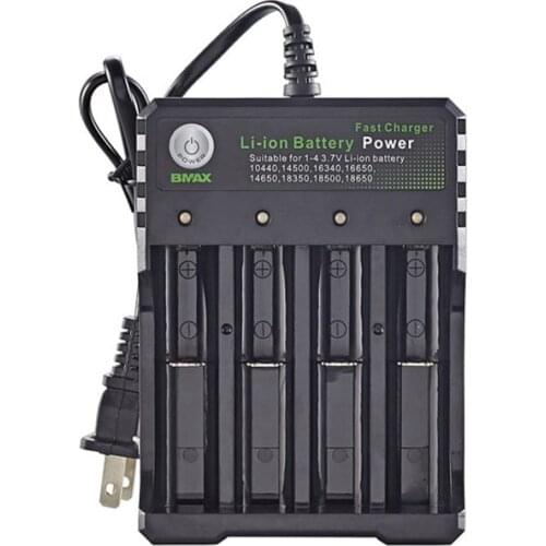 1pc 18650 Charger Li-ion Battery 4.2V Four Slot Line Charge Full From Shutdown Factory Fashlight Batteries Charger