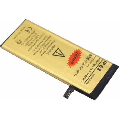 10pcs /lot 3.82V 2850mAh 0 cycle High Quality Gold Replacement Battery For iPhone 6S i6S Internal Replacement Battery