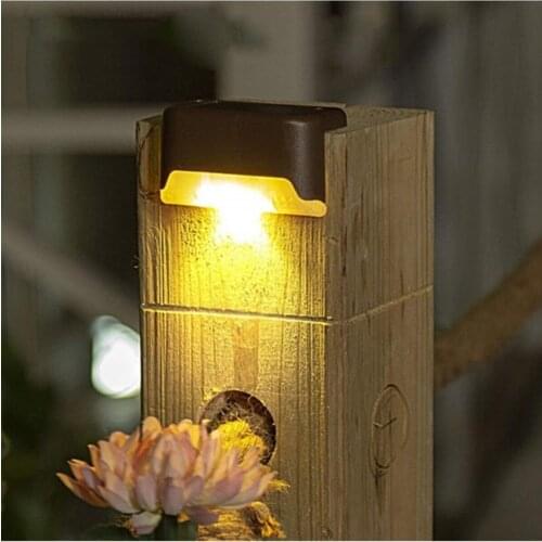 Buffer Solar Solar Charging Bracket Stair Patio Garden Path Led Lamp Light 4 Pcs