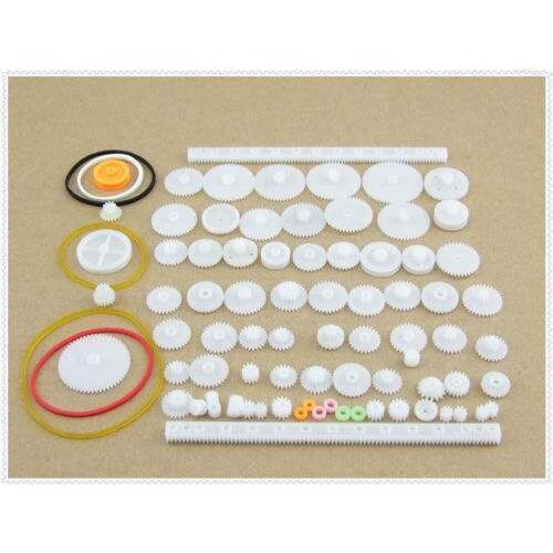75x Plastic gear model rack pulley belt Worm gear Single double teeth smart car