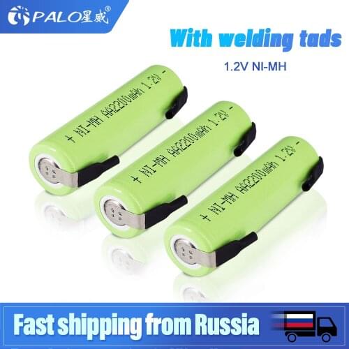 PALO 1.2V 2200mAh aa battery Ni MH for electric toothbrush DiY tool pack batteries etc