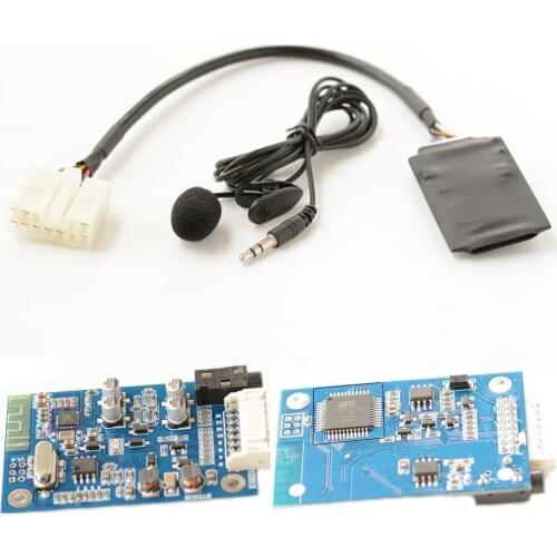 Car Bluetooth AUX Adapter Microphone Handsfree for Toyota Prado Bluetooth wireless music disc box Support steering wheel control