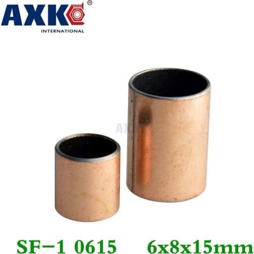 Axk 50pcs Sf-1 0615 6x8x15 Mm Self Lubricating Composite Bearing Bushing Sleeve Free Shipping Sf1