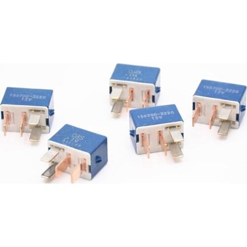 AZGIANT 5PCS Original DC 12V 156700-3220 Car Relay for Toyota 4pin Relay 25.5*15*27mm