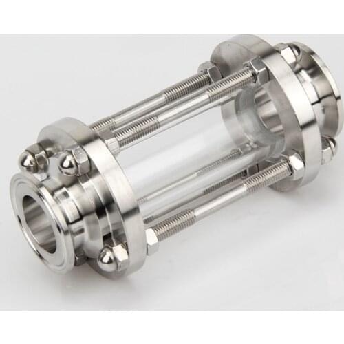 1PC 304 Stainless Steel Brewing Diopter 1.5" Tri Clamp x Fit 19/25/32/38mm Pipe OD Sanitary Flow Sight Glass Homebrew Beer SUS