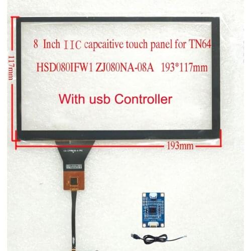 USB Capaictive Touch Screen Digitizer 4.3/5/6.2/6.5/7/7.85/7.9/8/8.9/9/10.1 9.7inch Raspberry Android WIN 7 8 10 USB Card board