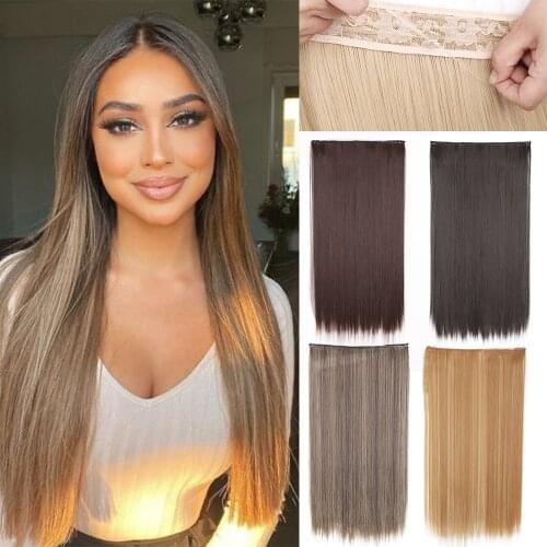 No Clip Halo Hair Extension Curly/Straight Secret Wire Natural Hidden Wire Synthetic Hairpieces Adjustable Transparent Wire