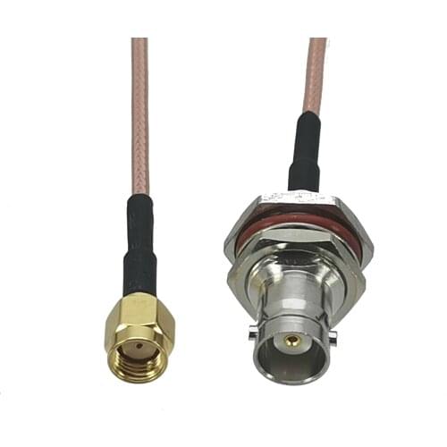 Cable BNC Female Jack Bulkhead to RP-SMA Male jack RG316 RF Pigtail jumper cable 4inch~10M