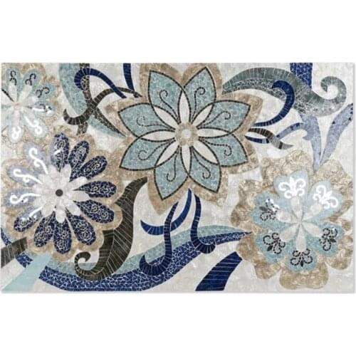 Painting DKD Home Decor Floral Blue Turquoise Resin (122 x 4 x 80 cm)