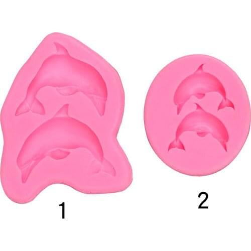 Whale Dolphin Silicone Mold Fondant Chocolate Epoxy Sugarcraft Molds Pastry Cake Decorating Tools Kitchen Accessories