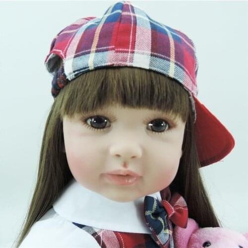 22'' Toddler Bebe Reborn Baby Girl Doll Lifelike Doll Realistic Vinyl Toys Gifts Silicone Fashion Doll Educational Mini