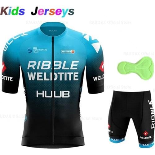Summer 3D Cushion Shorts Black Orange Children Bike Clothing Boys Girls Bicycle 2021 Baby New Breathable Kids Cycling Jersey Set