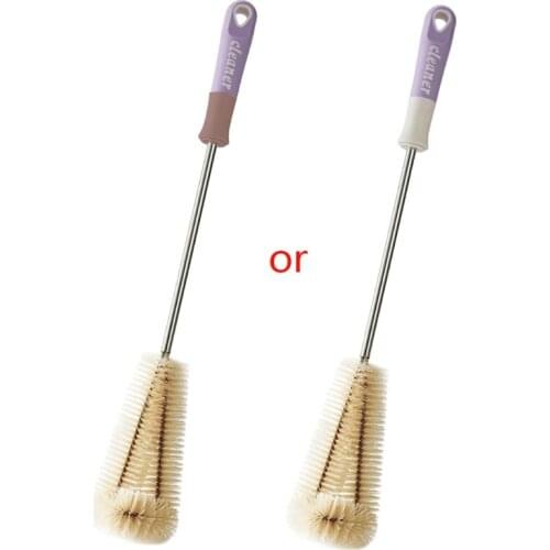 Multifunctional Kitchen Cleaning Brush L-shaped Coffee Tea Glass Cup Wineglass Bottle Brush Hangable Cleaner Gadgets