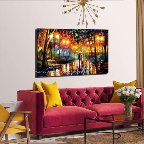 Fashion Wall Art Handmade Oil Painting Knife oil painting Home Decoration Hand-painted Painting art Landscape Canvas painting