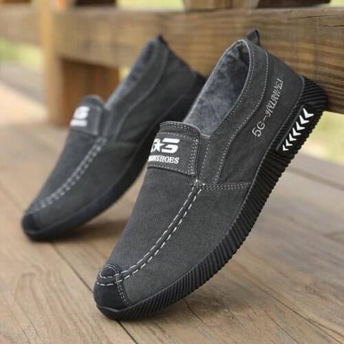 Large Size Pedal Mens Canvas Shoes Non-slip Breathable Deodorant Mens Sneakers Lightweight Mens Casual Flat Shoes