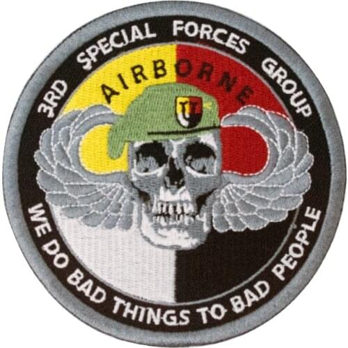 Skull with Wing Military Embroidery Iron on Patch Army Tactical for Caps Backpack Biker Jacket Vest Appliques Clothing Badge DIY