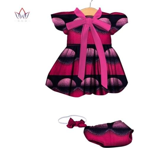 2020 New Fashion Africa Sweet Baby Clothing Dashiki Cute Baby jersey Bazin Flower African traditional clothing WYT260