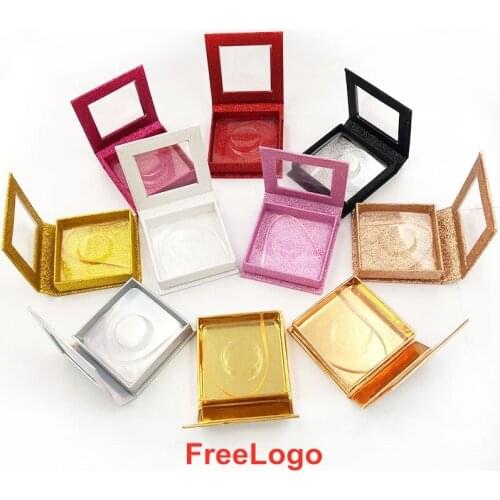 NEW wholesale Square lash box alse Eyelash packaging box fake 3d mink lashes boxes faux cils strip magnetic case empty makeup