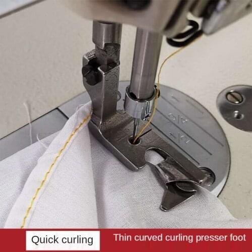 NEW Sewing Machine Piping Presser Foot Industrial Sewing Supplies Pressers Foot Single Needle Sewing Machine Parts Crimping Tube