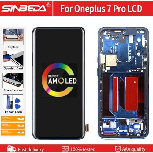 Original 6.67" AMOLED LCD For Oneplus 7 Pro LCD Display Touch Screen Digitizer Assemble For OnePlus 7 Pro LCD Replacement