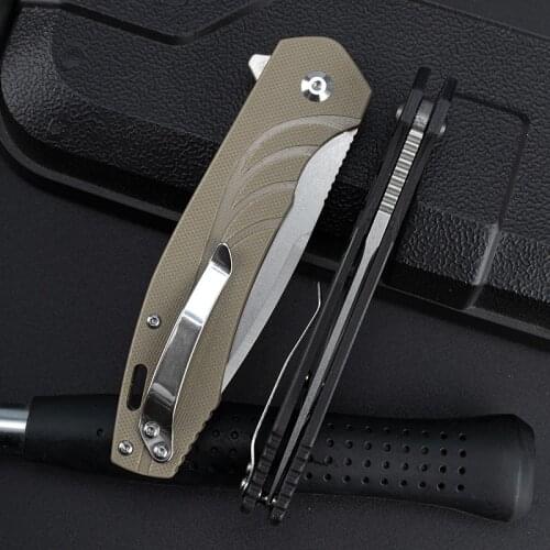 Camping Survival Outdoor Folding Knife D2 Knife Folding Knife Defensive Sharp Tactical Knife Emergency tool knife pocket knife