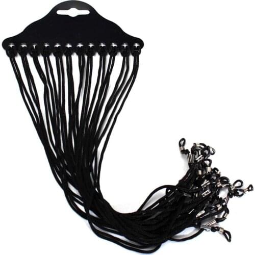 12Pcs Glasses String Black Nylon Cord Eyeglass Holder Sunglass Eyewear Glasses Neck String Strap Wholesale