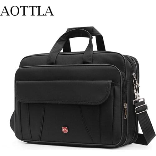 AOTTLA Men Handbags Oxford Cloth Shoulder Bag Brand New Fashion Men Messenger Bag Work Business Men Bag Casual Zipper Crossbody