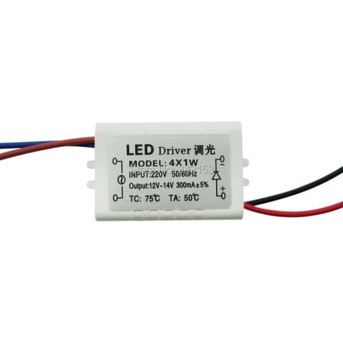3X1W 4X1W Dimming Led Driver 280-300mA Input 220V 110V Portable Lighting Transformers For 1W High Power Led Emitter Lamp Lights