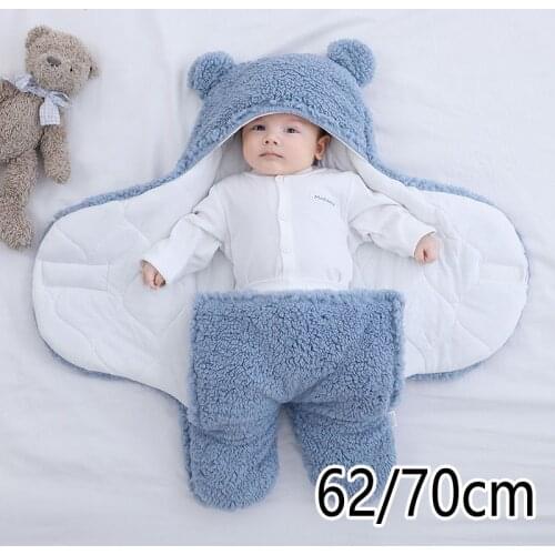 Thicken plus velvet baby sleeping bag soft breathable safety bag baby sleeping bag baby mother companion 0-6 months