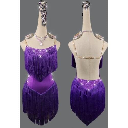 Top Sale Latin Dance Dresses for Women Black Club Party Dancer Singer Entertainer Fringe Tassel Black Dress Customze Latin Dress