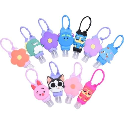 1Pc 30ml Cute Silicone Mini Hand Sanitizer Hand Gel Holder Portable Safe Gel Holder Travel Shampoo Soap Dispenser Bottle